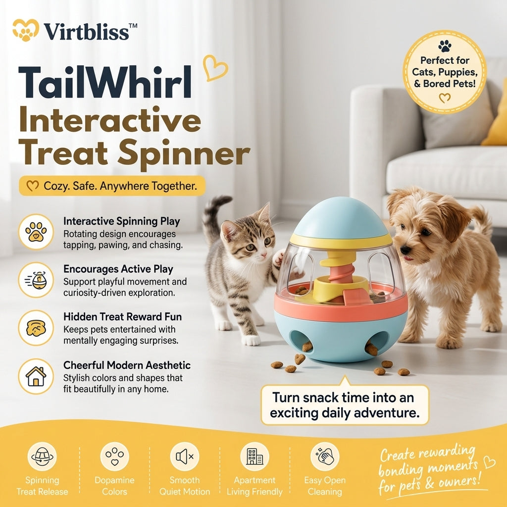 Virtbliss™ TailWhirl Interactive Treat Spinner