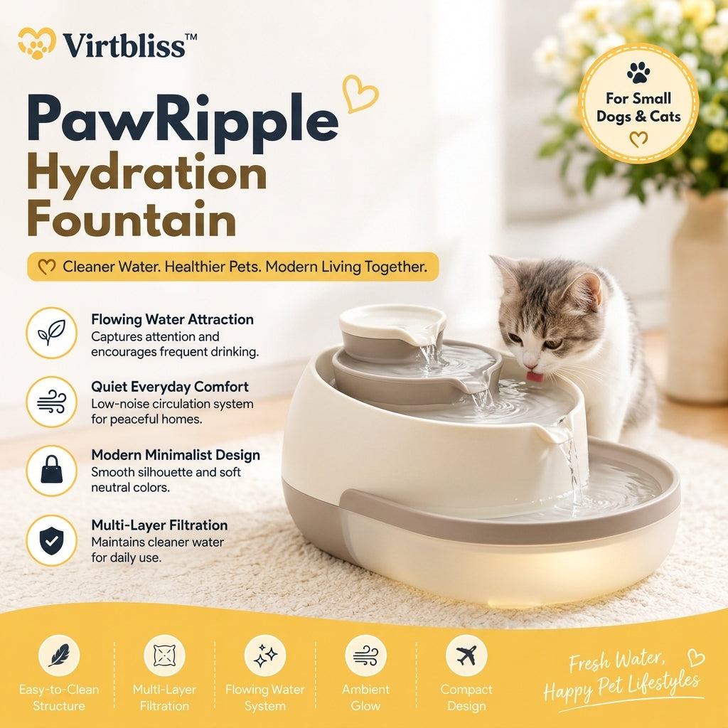 Virtbliss™ PawRipple Hydration Fountain