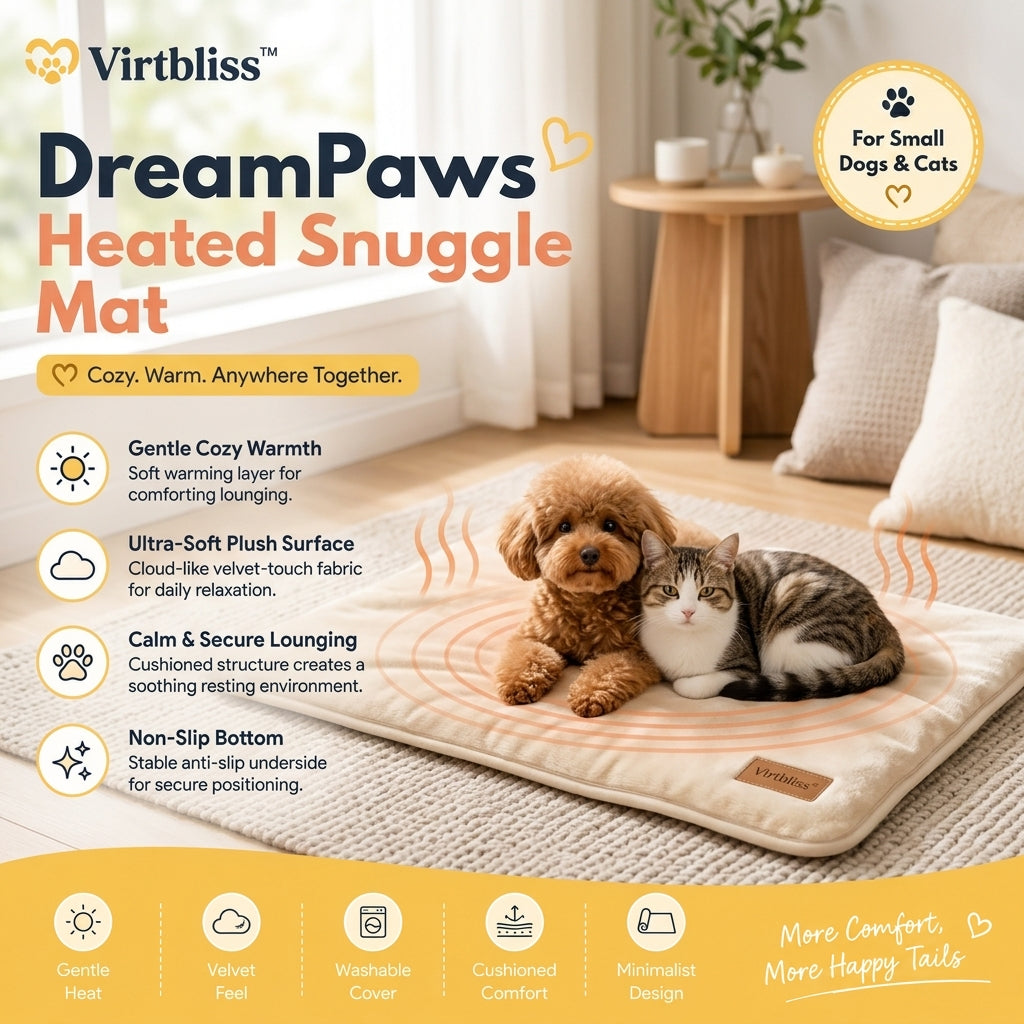 Virtbliss™ DreamPaws Heated Snuggle Mat