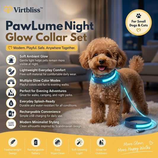 Virtbliss™ PawLume Night Glow Collar Set